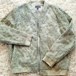Lace Bomber Jacket